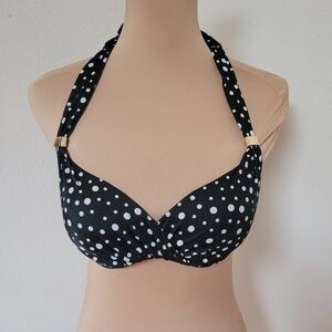 Victoria's Secret Black and White Polka Dot Bikini top